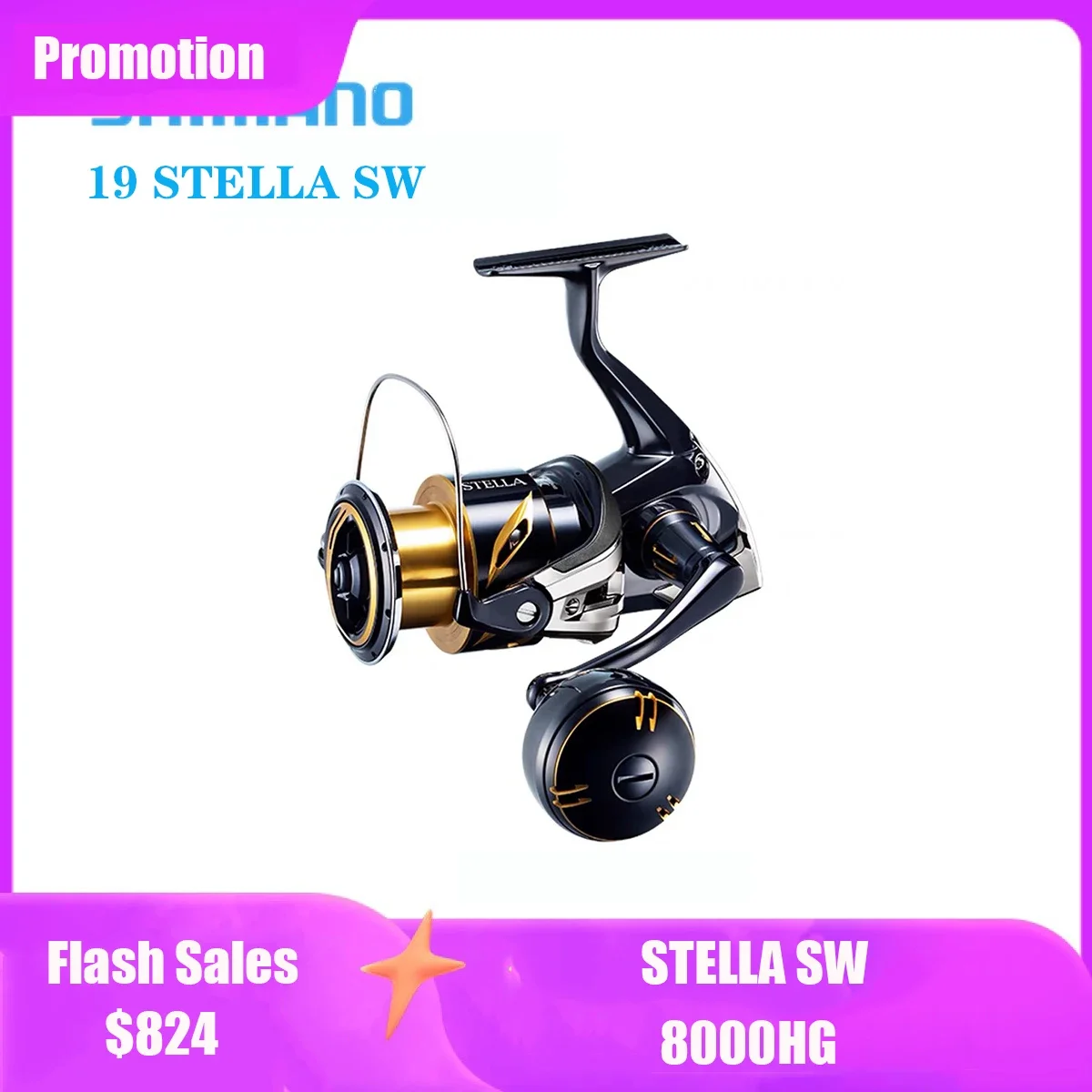 

Новинка 2019, оригинальные катушки для спиннинга SHIMANO STELLA SW, Рыболовные катушки 8000HG для морской рыбалки, сделано в Японии