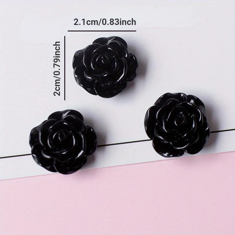 10 Stück schwarze Serie Mädchen Parfümbeutel Cabochons Flatbacks Handyhüllen Deko Teile Scrapbooking Bastelbedarf Harzzubehör – Detail 11