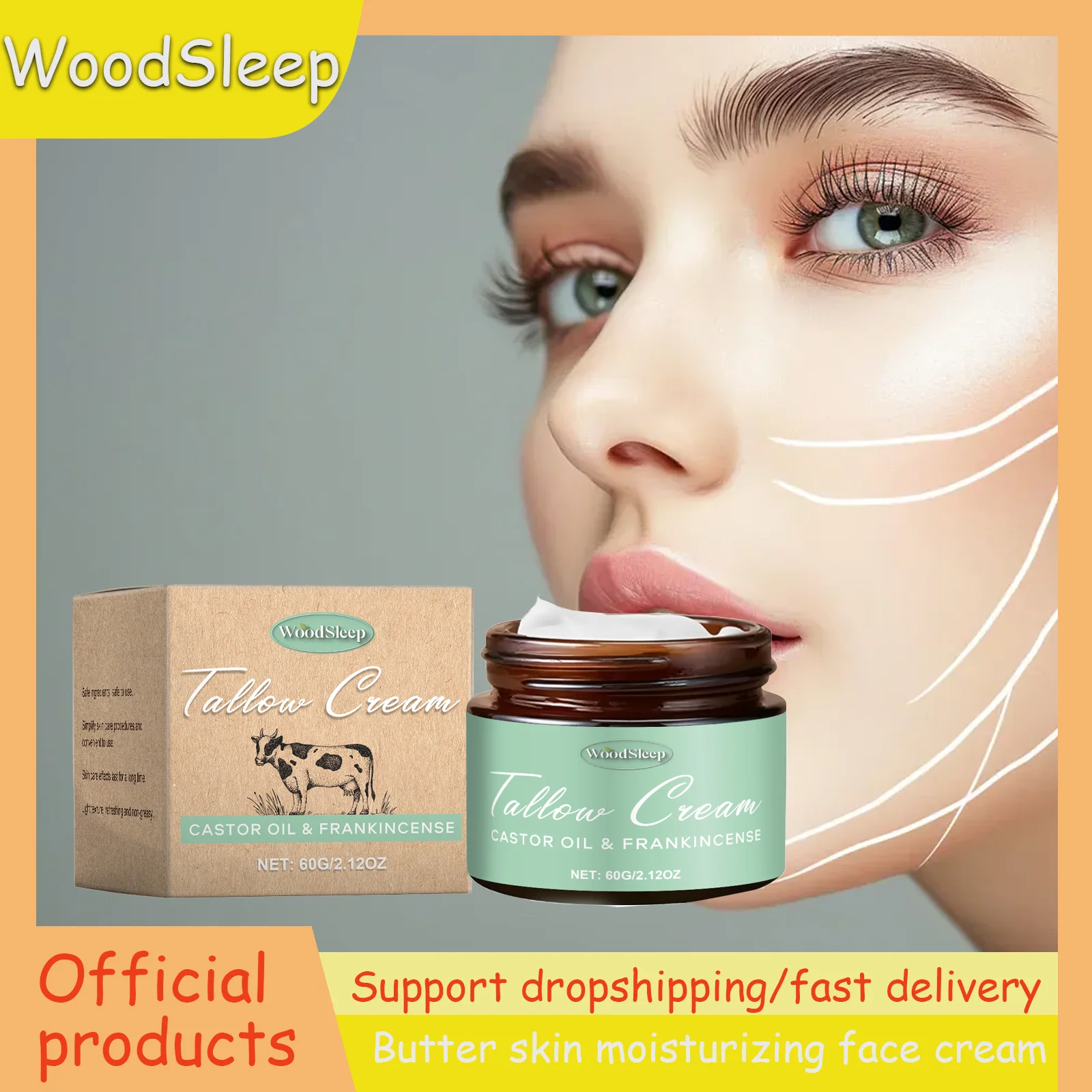 Deep Moisturizing Wood Butter Face Cream Water Lock To Prevent Dryness Flaking For Winter Sensitive Skin Hydrating Skincare