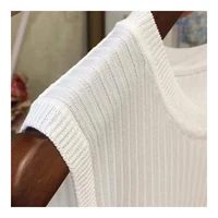 2026 été nouvelle mode tricoté gilets col rond sans manches décontracté mince hauts sans manches Blouse femmes chemise 5