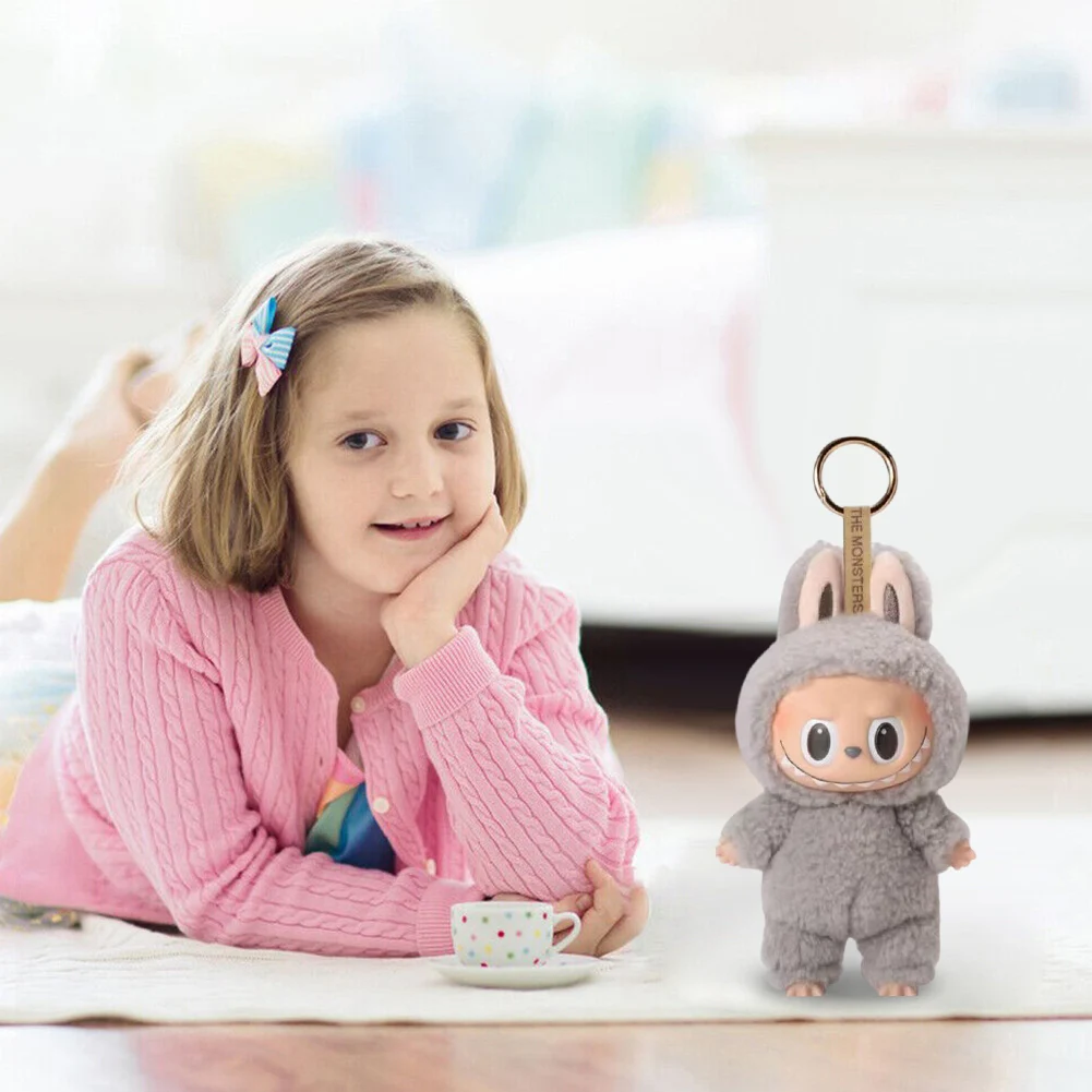 Labubu Monster Kawaii Backpack Pendant Anime Figure Plush Toy Keys Pendant Toy Birthday Christmas Party Favors for Kids Gift