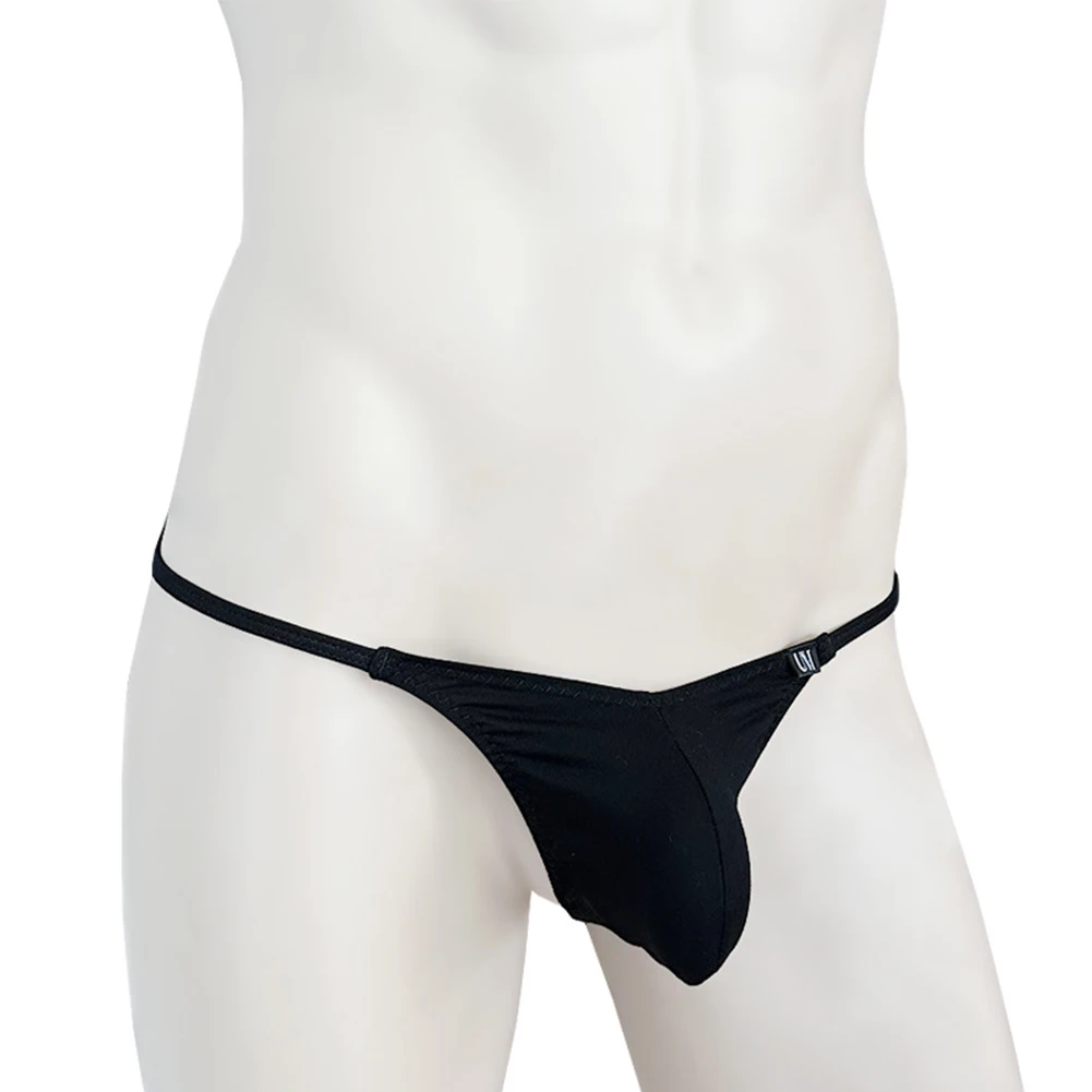 

Men Sexy Briefs Cotton Underwear U Convex Large Bag Men's Single Thong Low Waist Lingerie Hip Lift Solid Panties Soft Underpants