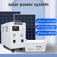 Kit complet de système solaire 10kva 12kw, grille MPPT, système d'énergie solaire 5000w 8000w 12000w, panneaux solaires, Batteries au Lithium pour maisons 3