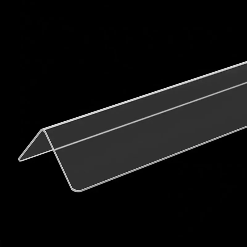 L-shaped Acrylic Transparent Corner Protection Strip Right Angle Plastic Bar External Corner Anti-collision Strip