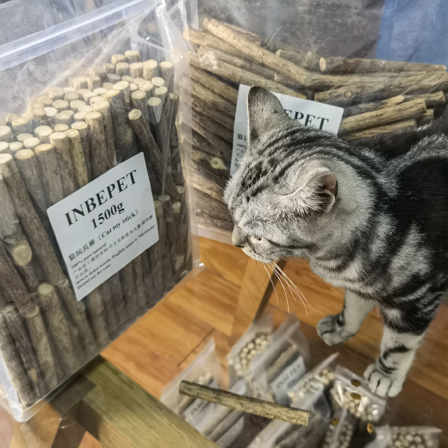 1kg/1500g/1950g Matatabi Chew Sticks Toys for Cats 120mmx11-15mm Natural Silvervine Cat Nip Toy and Cat Treat Catnip Alternative