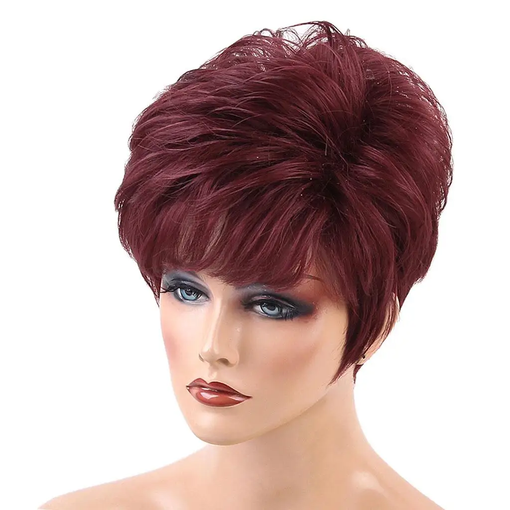 8`` Natural Short Straight Wigs for Women Lady with Hairpieces