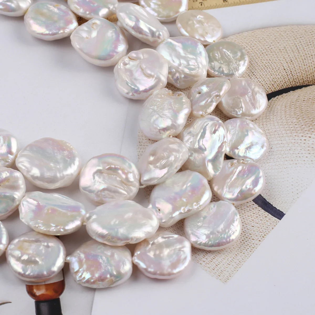 Natural Pearl Baroque Button Beads Exquisite Shape Elegant Appearance for DIY Jewelry Making Handmade Bracelet Necklace