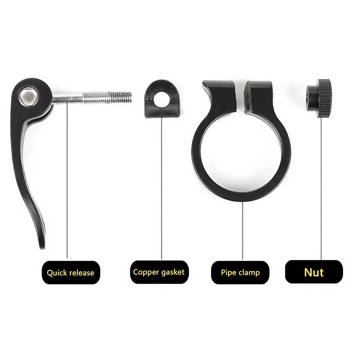 Aluminum Alloy Quick Release 31.8mm Bike Seat Post Clamp Bicycle Saddle Holder Lightweight Cycling Accessory