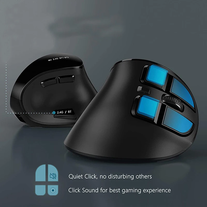 Mouse Bluetooth Ricaricabile Jomaa Mouse Verticale Bluetooth Wireless Per Tablet Android/Smart Tv/Mac/Smartphone Multi-Dispositivo