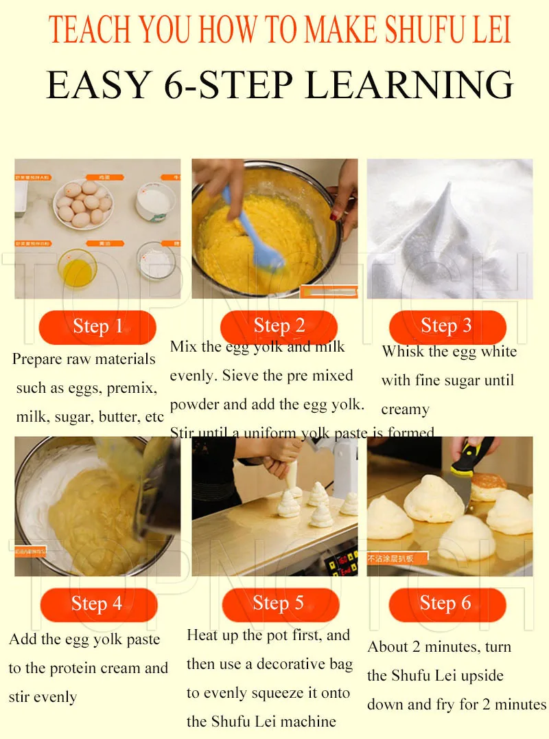 Description Picture 4 of itemSingle Head Souffle Pancake Maker Machine 1300W Fluffy Japanese Souffle Maker Pancake Machine