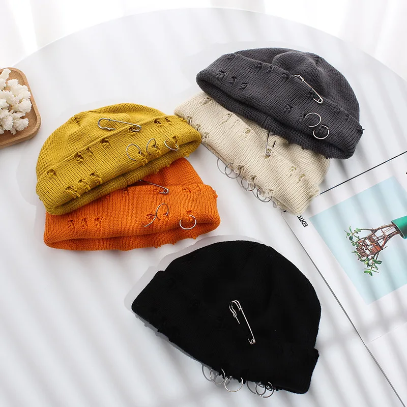 ●OoH AHh!● CROSS STUD BEANIE (2色) Fashion Knit Beanie with Cross Pattern Y2K Unisex Soft