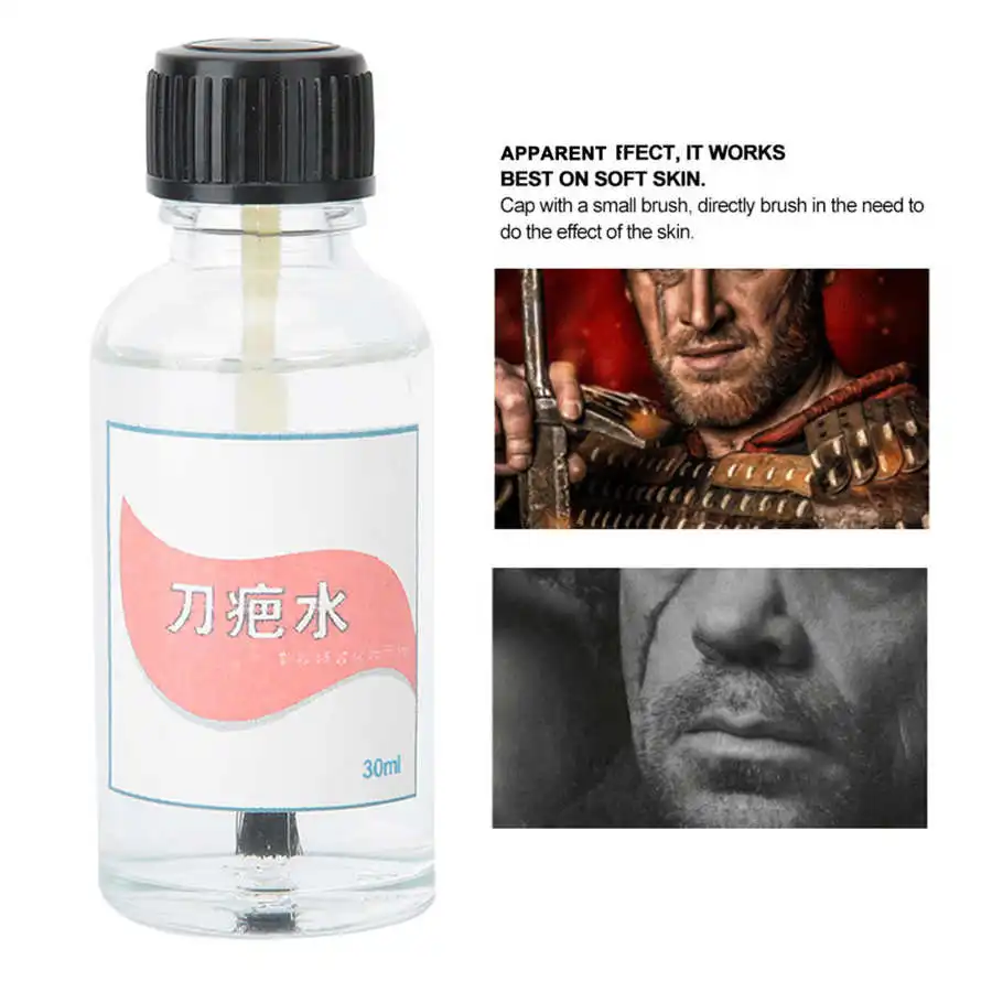 30ml Professional Halloween Fake Wound Simulation Scars FX Makeup Effect Liquid Face Body Makeup Scar Making Gel Water Cosmetics body face paint face body paint makeup wax kit makeup kit wax