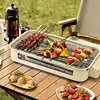 Pukomc Electric Smokeless Indoor Grill, Non-Stick Cooking Removable Plate, Portable Korean BBQ Grill with Removable Temperature 5