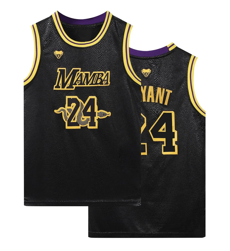 Summer Mens #8 #24 Black Mamba Basketball Jersey Sports Outdoor Breathable Shirt Quick Drying Tops Sewing Basketball Jerseys