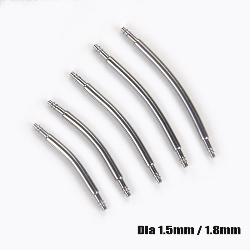Curved Stainless Steel Watch Strap Link Pins, Set of 10