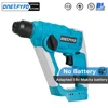 2 in 1 Brushless Electric Hammer Handheld Cordless Drilling Wall Loose Soil Impact Drill Power Tool for Makita 18V Battery 1