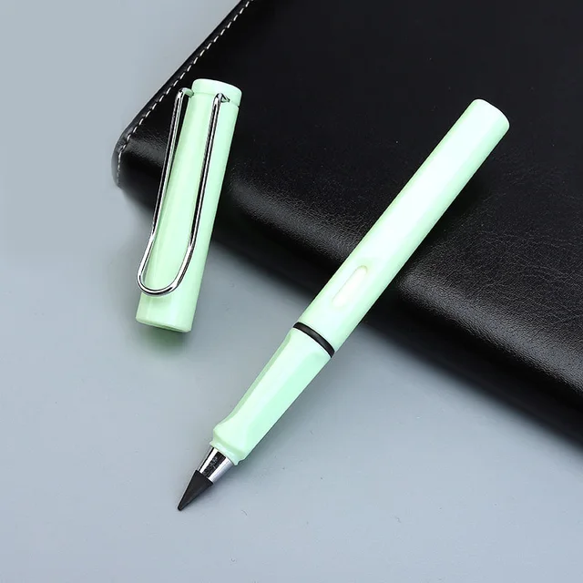 New Technology Unlimited Writing Pencil No Ink Novelty Eternal Pen Art Sketch Painting Tools Kid Gift School Supplies Stationery Light green