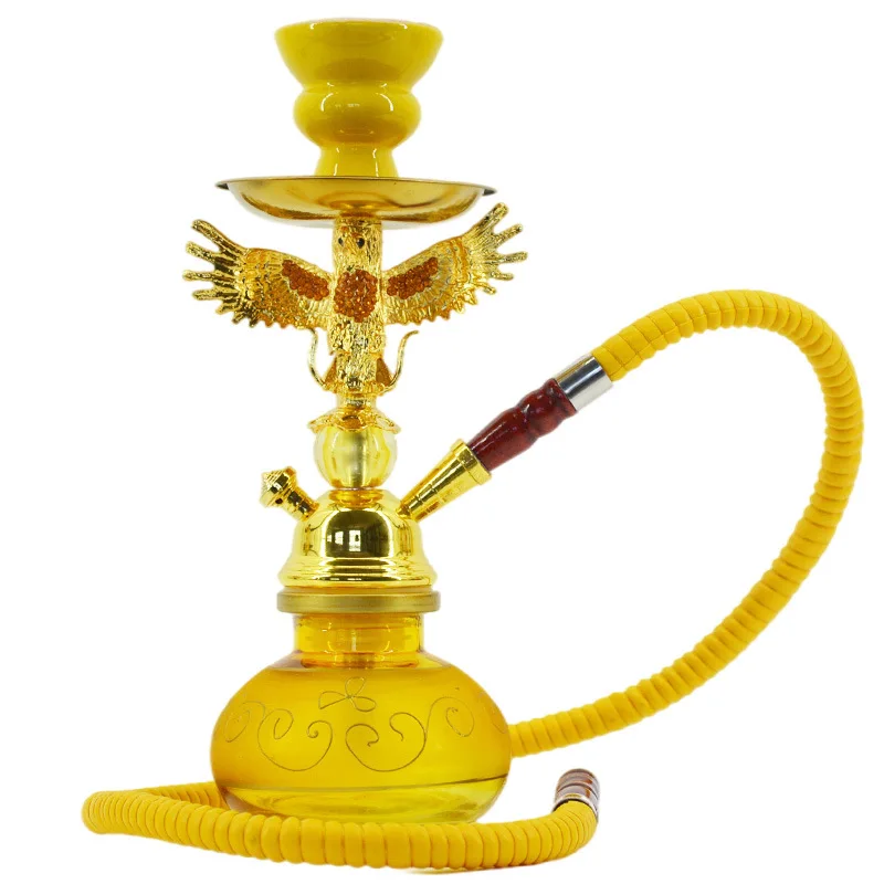 Arab Glass Eagle Shisha Hookah Set With Hookah Hose Ceramic Bowl Cachimba Nargile Sheesha Narguile Chicha Water Pipe