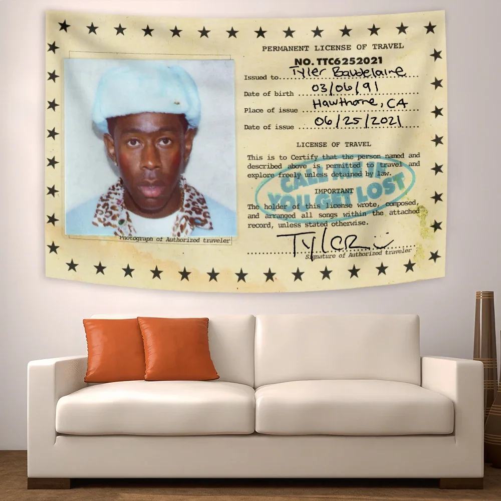 90x150cm Tyler The Creator Flower Boy Tapestry Wall Hanging Art For Bedroom Living Room Decor College Dorm