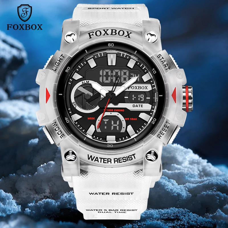 LIGE Luxury Brand NEW Dual Display Mens Watch LED Digital Sport Military Wristwatches Men Chrono Alarm Watch Relogio Masculino