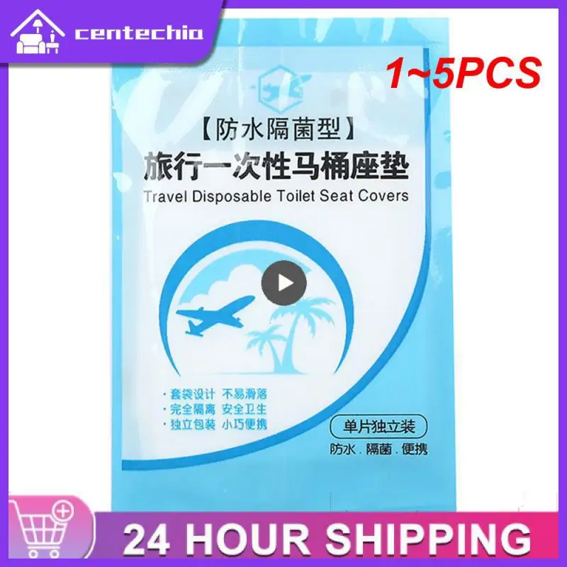 1~5PCS Travel Disposable Toilet Seat Covers Mat Waterproof Toilet Paper Pad Travel Camping Bathroom Accessories Safety