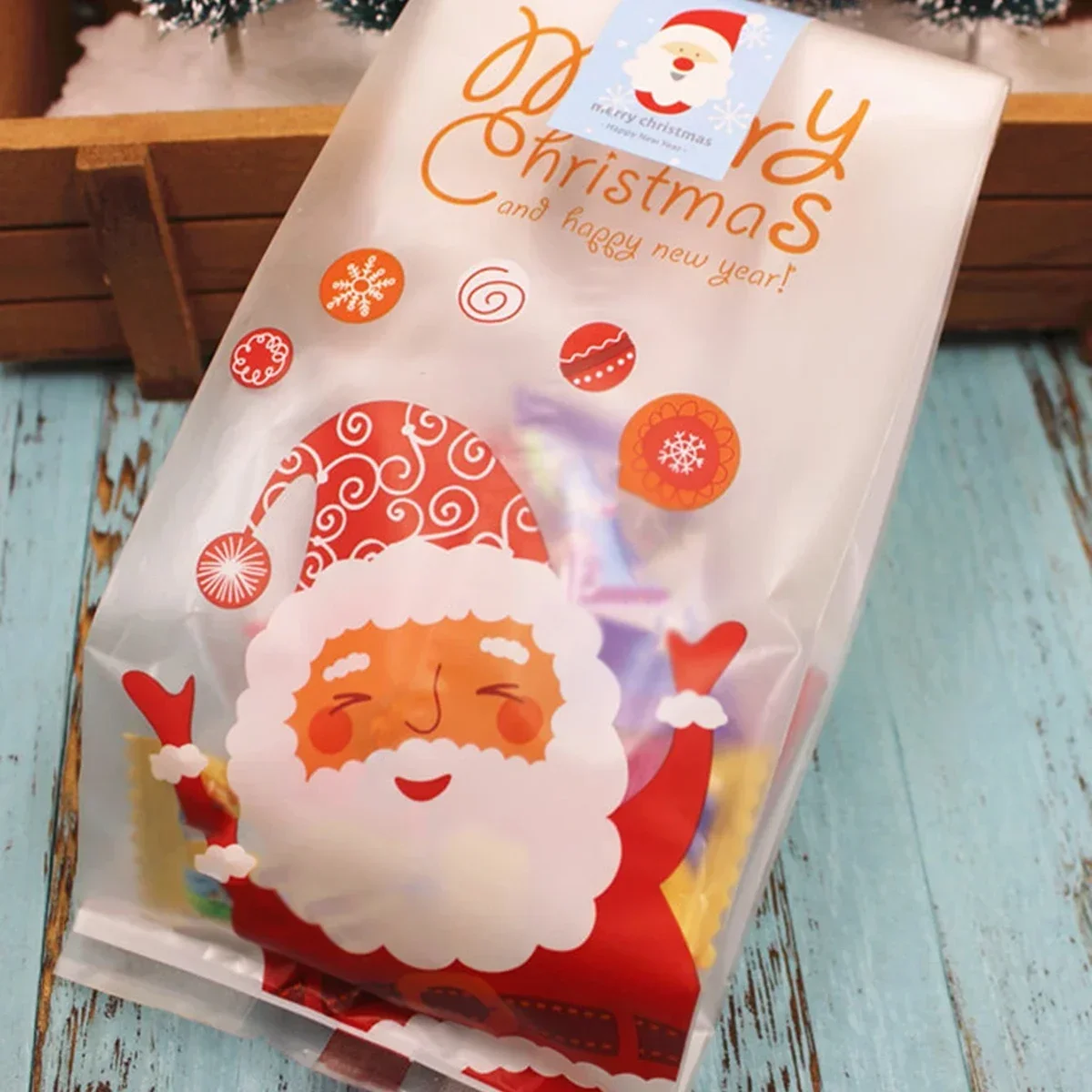 Cookie Bag Flat Pocket Pastry Bag for Christmas Candy Packaging