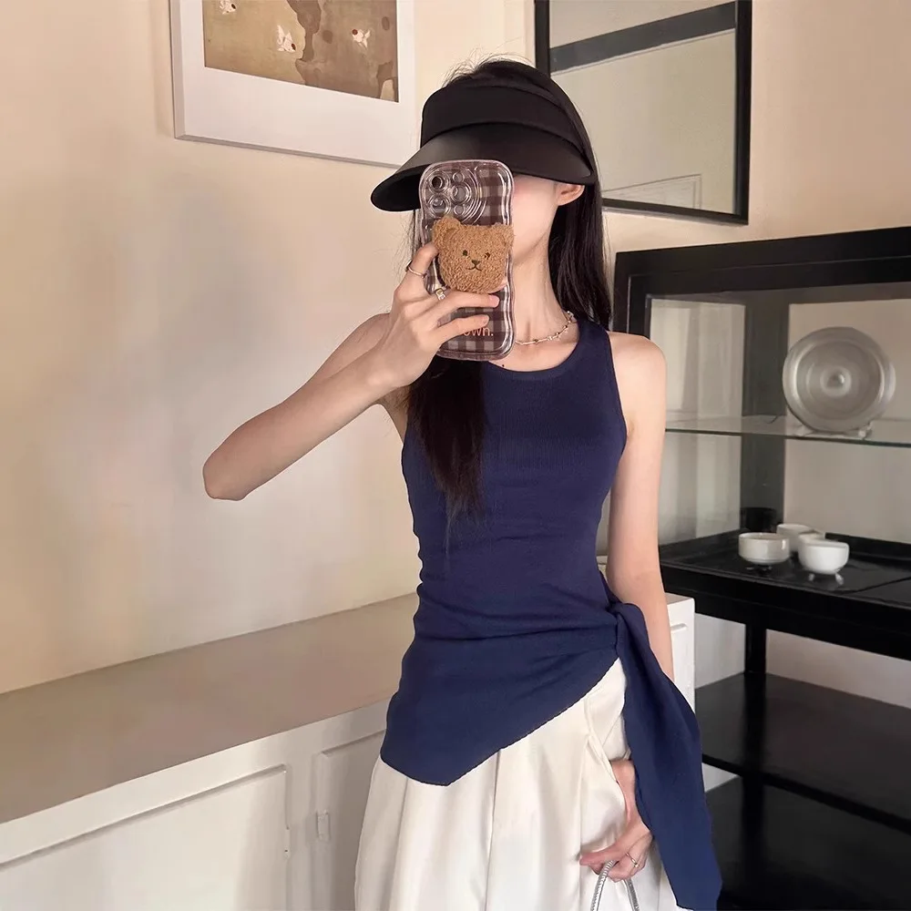 Women Knitted Tank Tops Summer Sleeveless