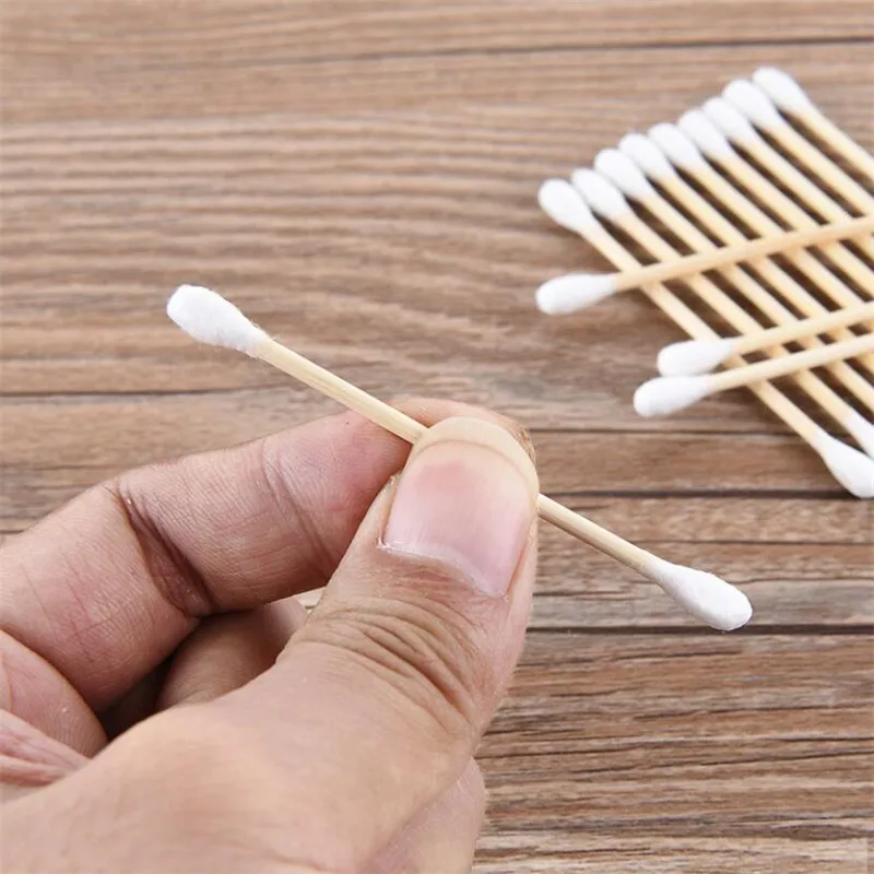 500pcs Double Head Cotton Swab Women Makeup Cotton Buds Tip for Wood Sticks Nose Ears Cleaning Health Care Tools 5
