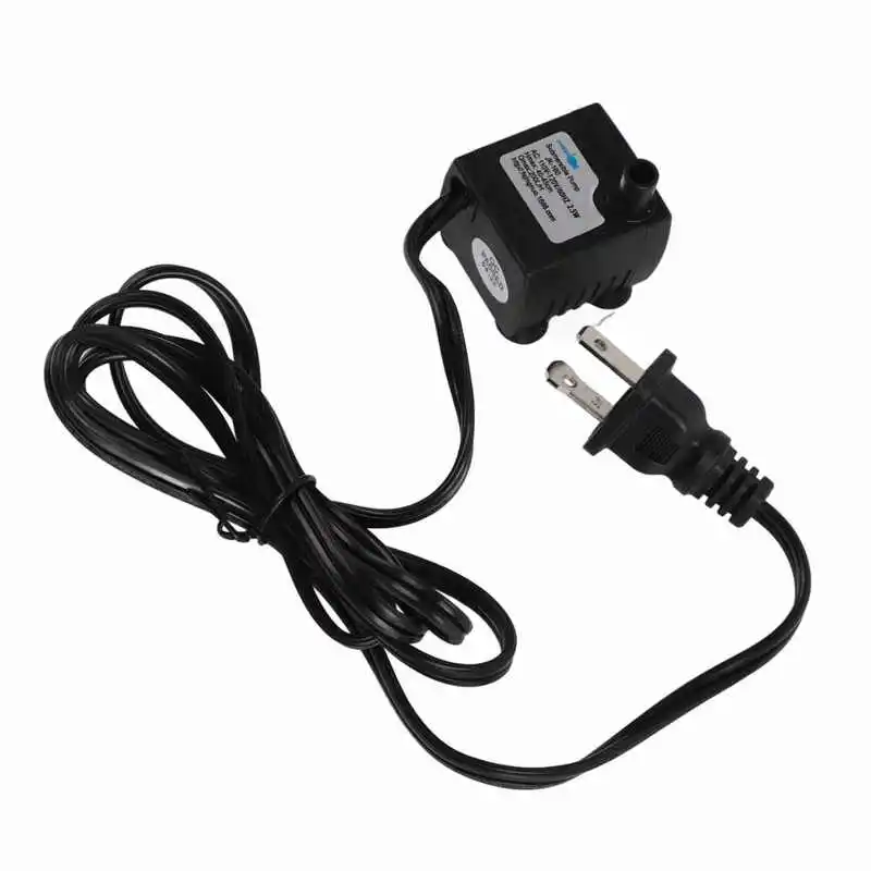 Water Pumps Pet Water Fountain Pump IPX8 Waterproof Adjustable Quiet Mini Submersible US Plug 110‑120V water pump aquarium water pump