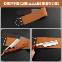 Professional Barbershop Men's Shaver Straight Edge Barber Razor Knives Manual Beard Shaving Care Shavette with Wiping Cloth 2