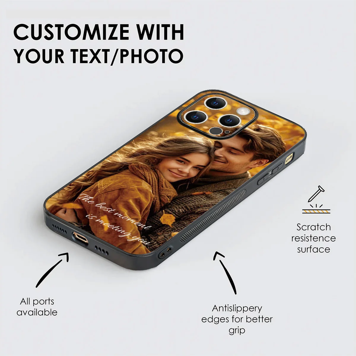 Customizable Silicone Soft Phone Case - Personalize with Your Photo