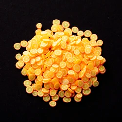 Vibrant Polymer Clay Fruit Slices for DIY Craft and Decoration (Orange Lemon)