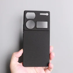 Sand Matte Soft Silicon TPU Phone Case with Full Camera Protection for Nubia Z70 Ultra (Black)