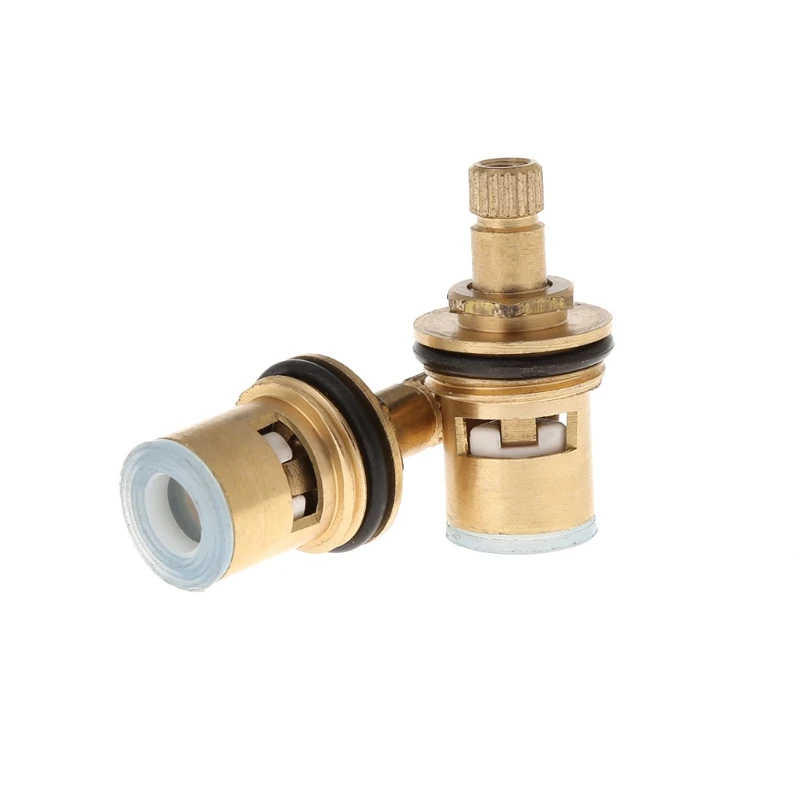 

1/2" Replacement Brass Ceramic Disc Tap for Valve Quarter Turn Cartridges Gland Insert 20 Teeth Bathroom Faucet Accessory