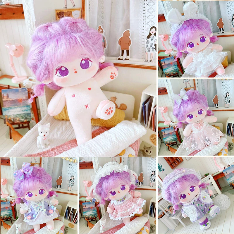 

7.8in IDol Doll Anime Plush Star Dolls No Attributes Dolls Multi Style Clothing Set Toys Fans Collection Children Gifts XiaoMeng