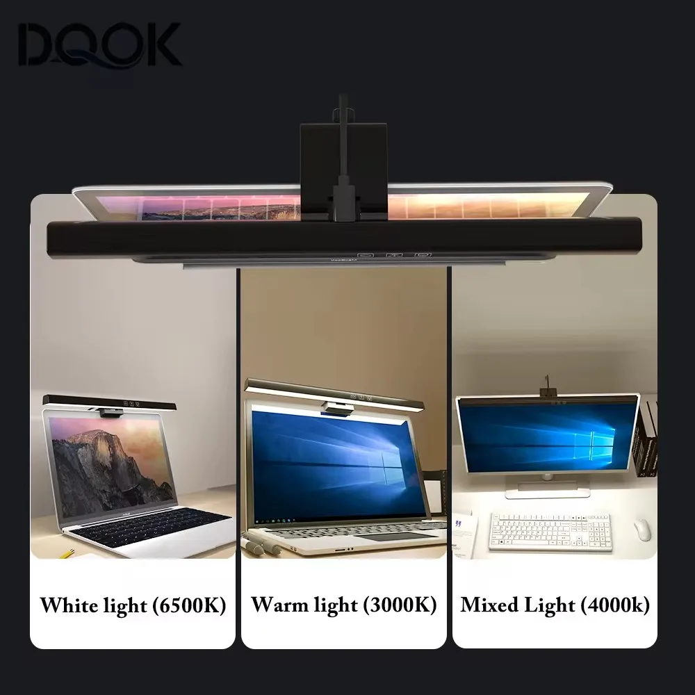 LED Desk Lamp Screen LED Bar for PC Computer Laptop Screen Hanging Light Bar Table Office Study Reading LCD Monitor