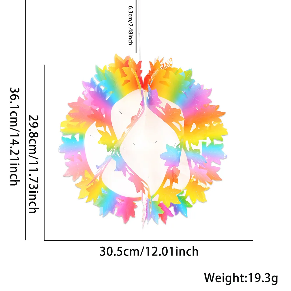 Colorful Gradient Honeycomb Ball Pendant Love Star Festive Wedding Birthday Party Decoration Hanging Ornament