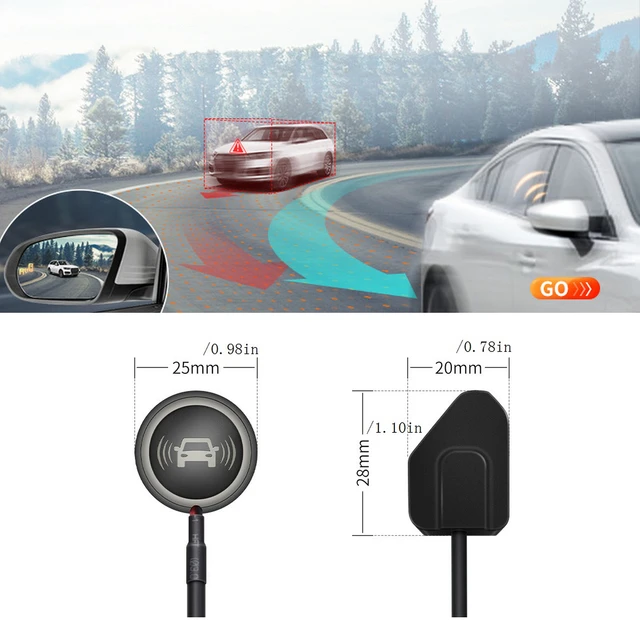 2Pcs Auto Blind Spot Detection System BSD LED Warnung Licht Fahrzeug  Sicherheit Fahren Unterstützen Lane Ändern Werkzeug Schnelle Licht