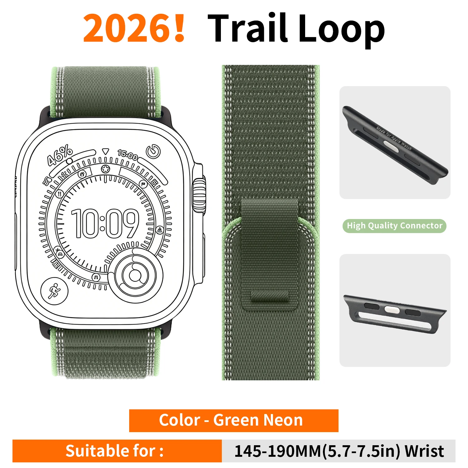 ตัวเลือกสินค้า สายนาฬิกาไนลอนคุณภาพสูง สำหรับ Apple Watch ทุกรุ่น