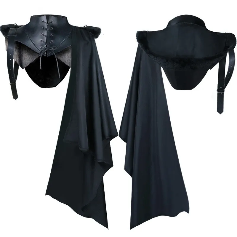 Costumi Di Halloween Per Uomo Death King Cosplay Knight Cape Devil Demon Vampire Cloak Gothic Medievale Vintage Party Performance