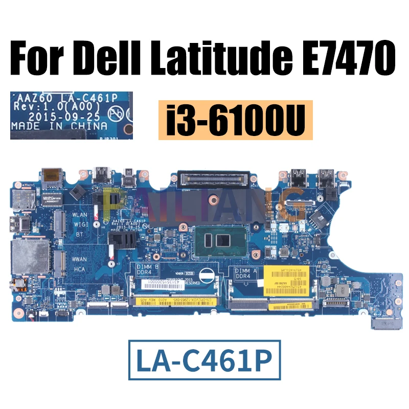 MAINBOARD Dell Latitude E7470 Core i5 6300u SR2F0 AAZ60 LA-C461P CHÍNH HÃNG | Việt Nam
