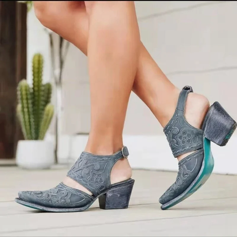 

BLXQPYT Zapatos De Mujer 2022 Gladiator Women Sandals Chaussure Femme Retro Platform Shoes High Heels Sandalias Mujer 22-1