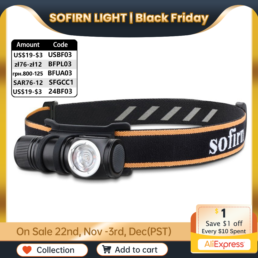 Sofirn HS10 USB C Rechargeable Mini 16340 Headlamp 1100lm LH351D 90CRI Angle Flashlight TIR Optics with Magnet Tail 2 Groups