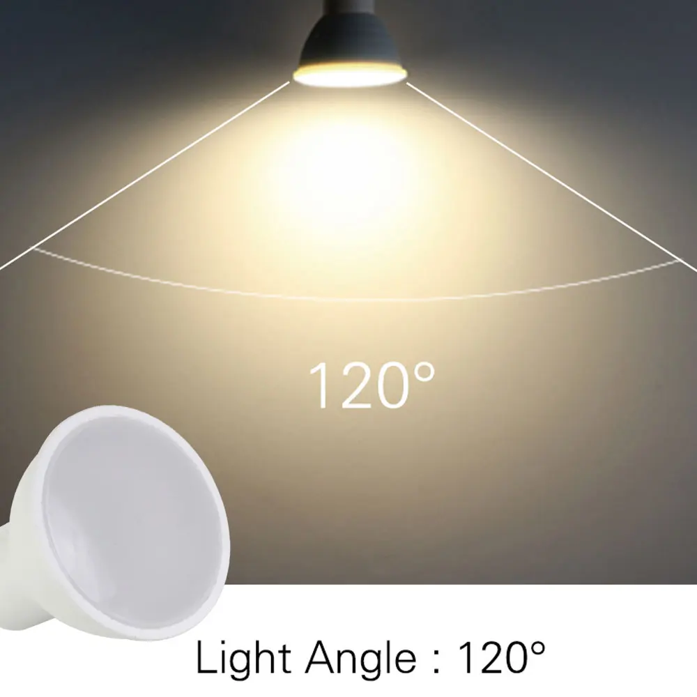Led 6w COB 플라스틱 알루미늄 GU10 MR16 E27 E14 24/120 220v 차가운 따뜻한 화이트 홈 거실 스포트 라이트 교체