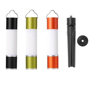 Outdoor Camping LED Telescopic Flashlight with Tripod Nuts Multifunctional Rechargeable Retractable Torch Light Table Lamp 2