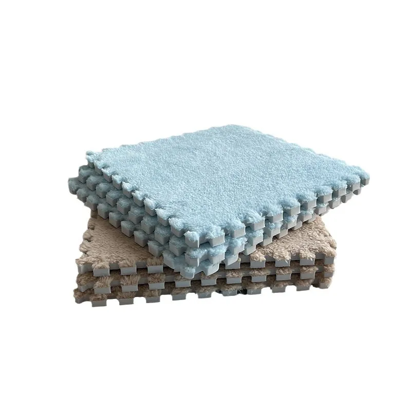 10pcs/16pcs 30x30cm Living Room Home Foam Plush Patchwork Floor Mat Exercise Children Carpet Baby Play Mat Bebe Mattress