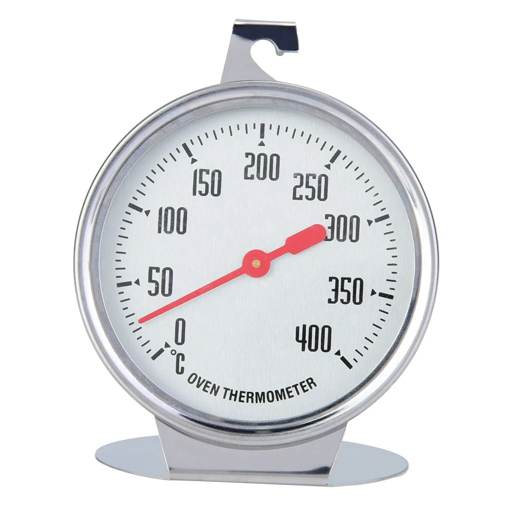 Oven Thermometer 0-400 ℃ Stainless Steel Oven Thermometer Hang Stand Large Dial Baking BBQ Cooking Meat Food Temperature Measurement Tool