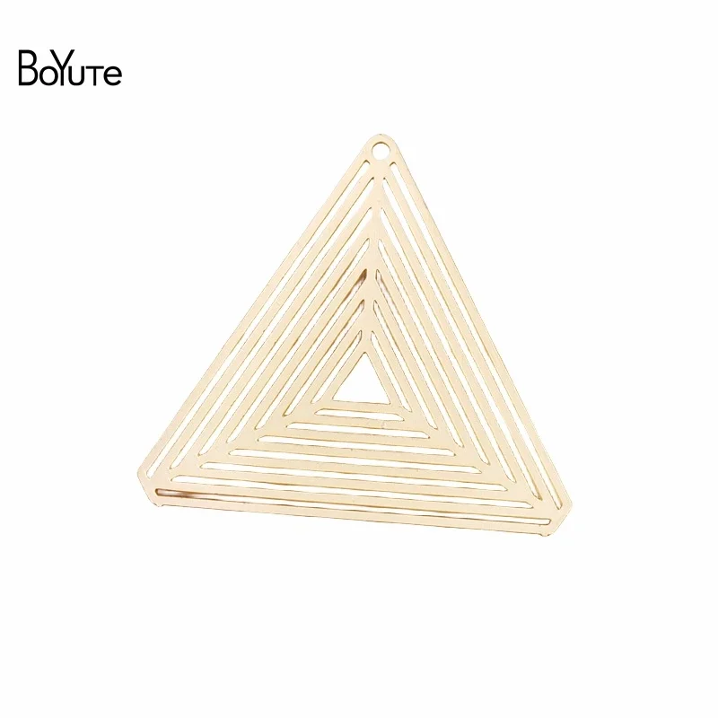 

BoYuTe (20 Pieces/Lot) 29MM Metal Brass Triangle Shaped Pendant Sheet Diy Jewelry Making Materials