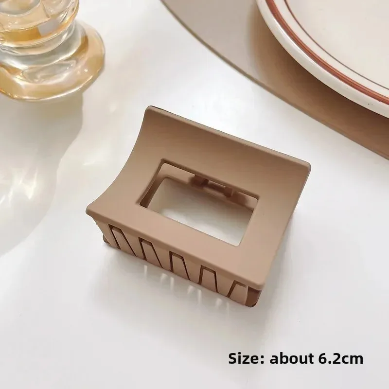 Small-sized Korean Women's Plastic Black Matte Hair Claw Clips | Non-slip Hair Grips | Stylish Beach Hair Accessories Hair Claws