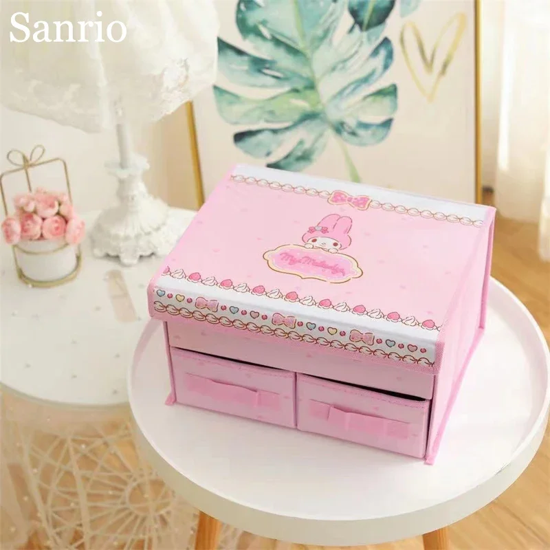 

Sanrio Hello Kitty Kuromi Creative Drawer Fabric Storage Box Pompompurin Little Twin Star Cute Underwear Organizer Jewelry Box